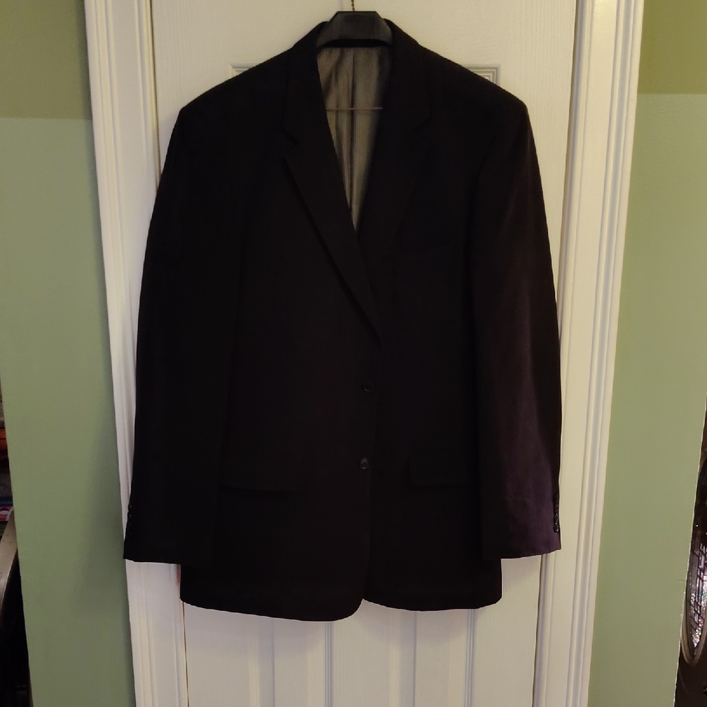 Navy Blue Velour Men's Blazer